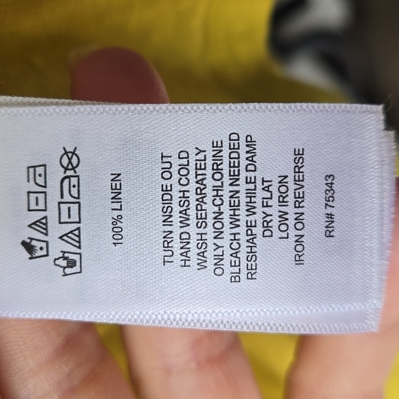 Rachel Roy 100% Linen Yellow Top - Picture 5 of 5